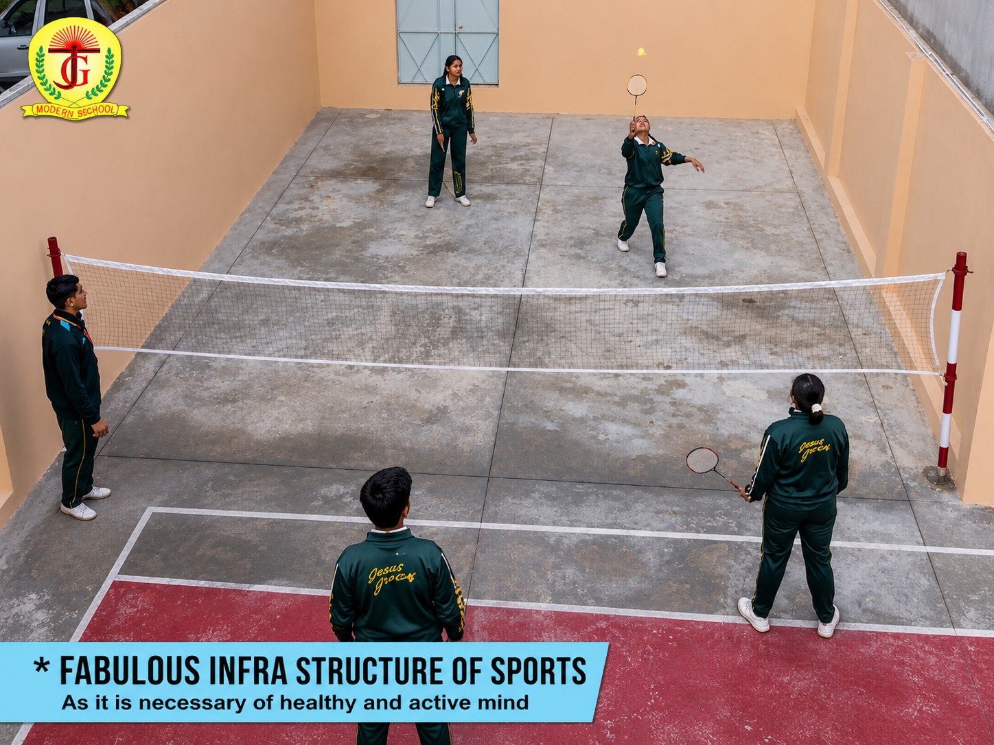 Sports badminton court activity